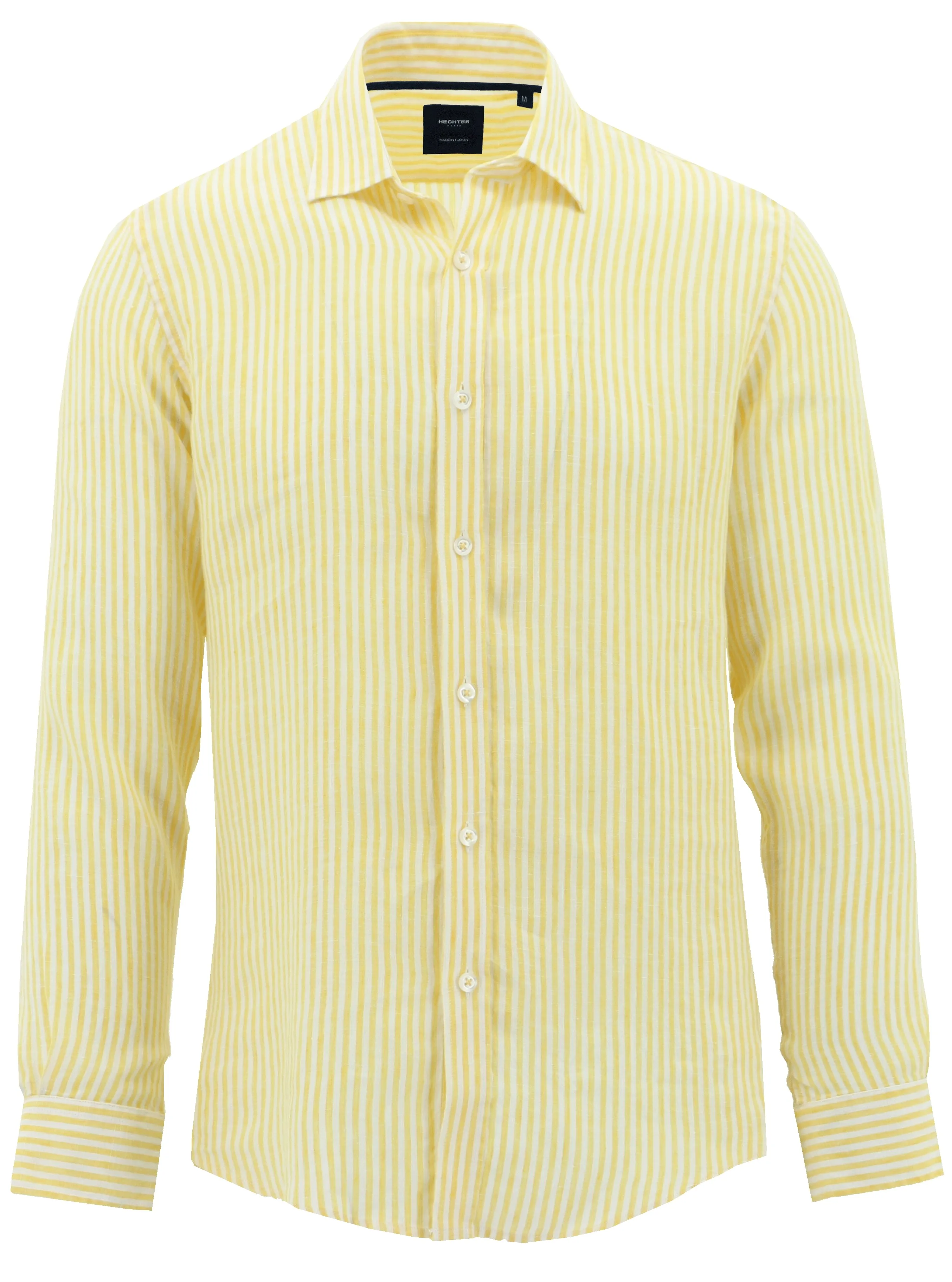 Sel Yellow Striped Linen Shirt